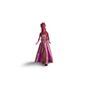 Barbie with gold and puple dress